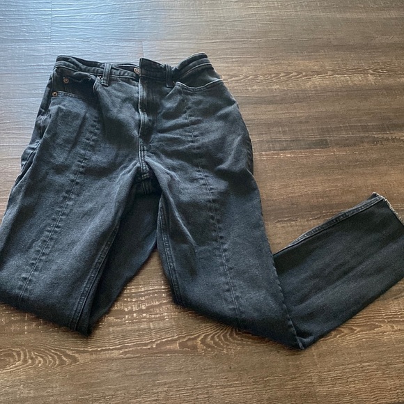Abercrombie & Fitch Denim - Black denim jeans-raw hem- size 25